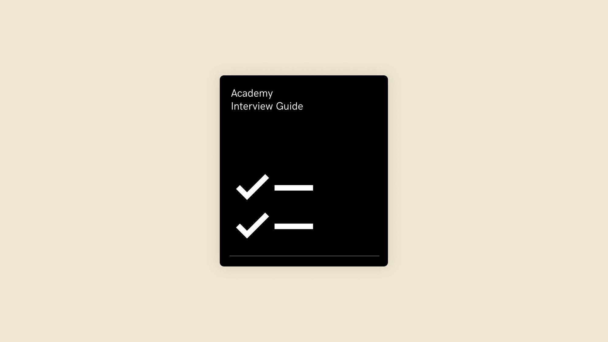 An Image of a guidebook cover that says Interview Guide