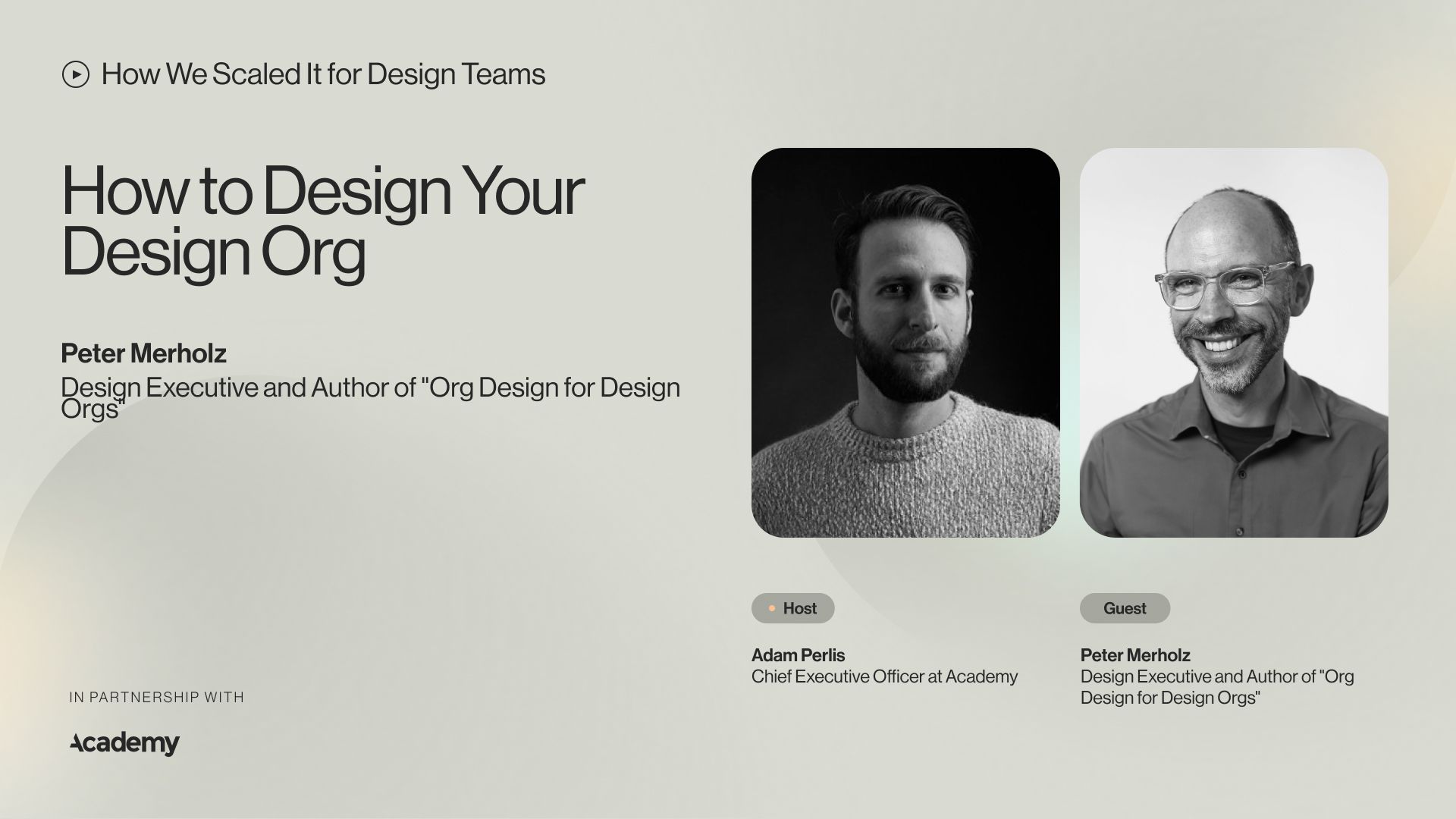 Podcast: Peter Merholz, Design Executive and Author — How to Design Your Design Org