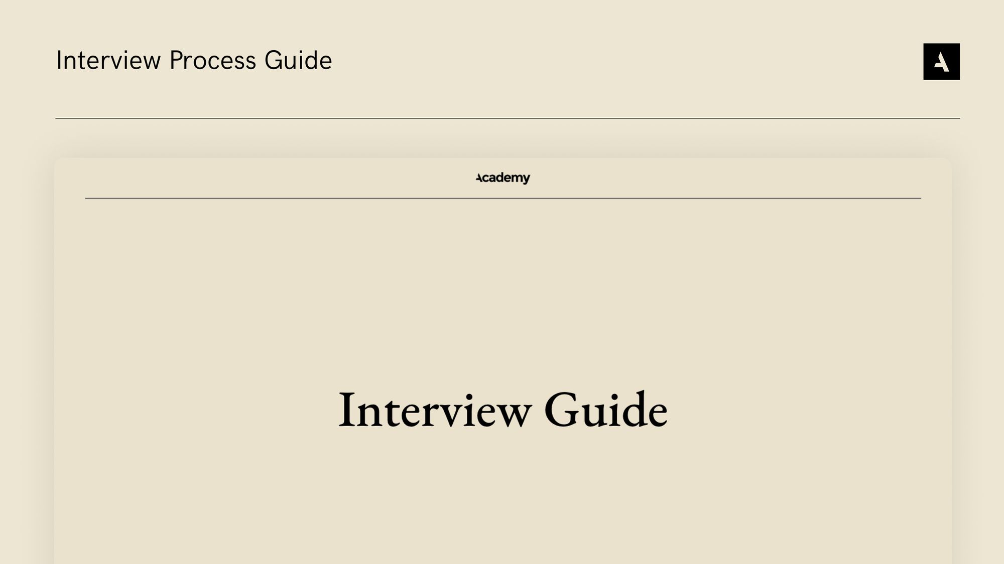 An Image of an Interview Guide Template